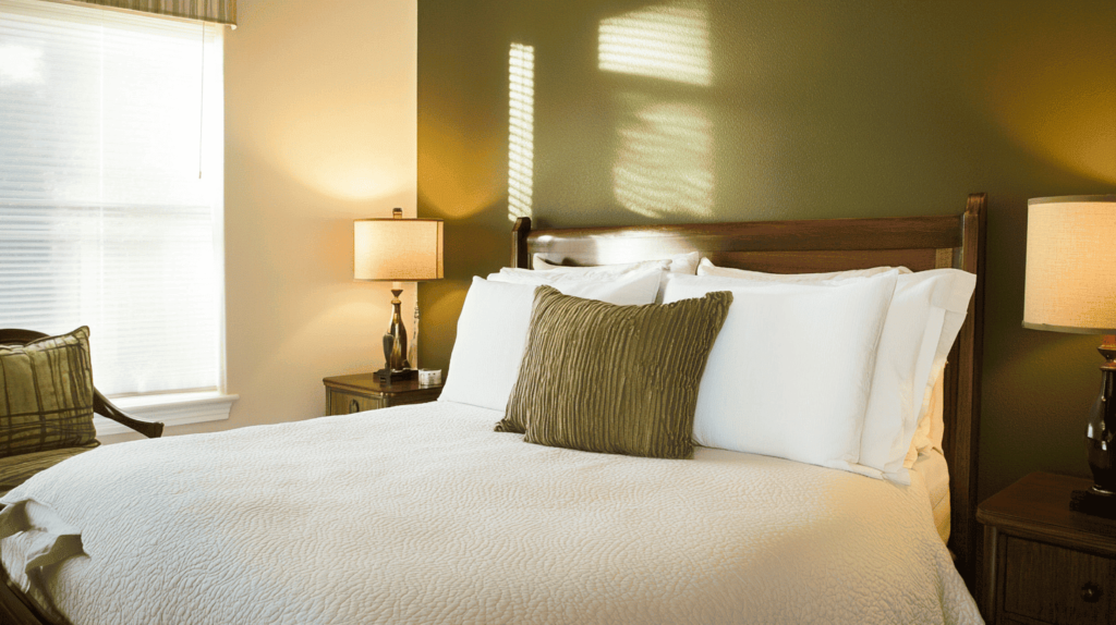 chambre a coucher couleur chaudes- tendances peinture 2025