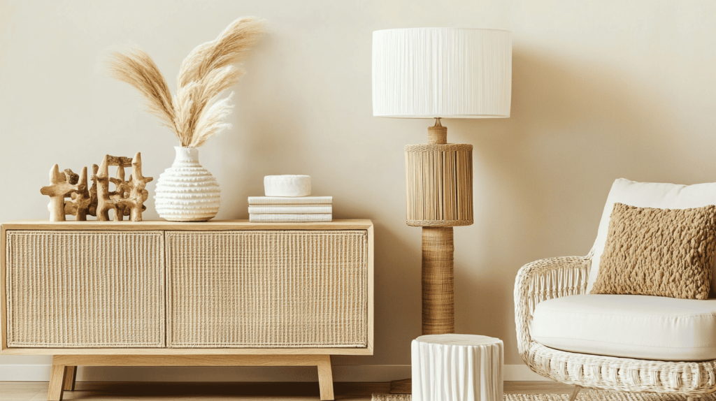 A simple and modern room with beige and ivory walls - tendances peinture 2025